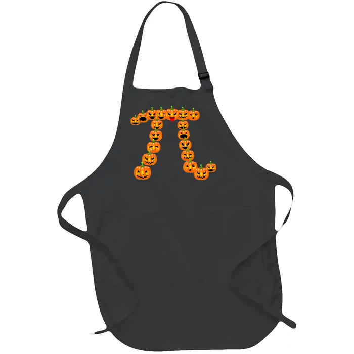 Pumpkin Pi Emoji's Halloween Math 3.14 Full-Length Apron With Pocket