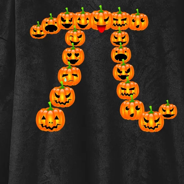 Pumpkin Pi Emoji's Halloween Math 3.14 Hooded Wearable Blanket