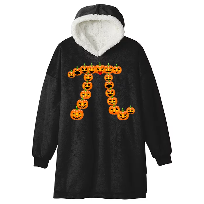 Pumpkin Pi Emoji's Halloween Math 3.14 Hooded Wearable Blanket