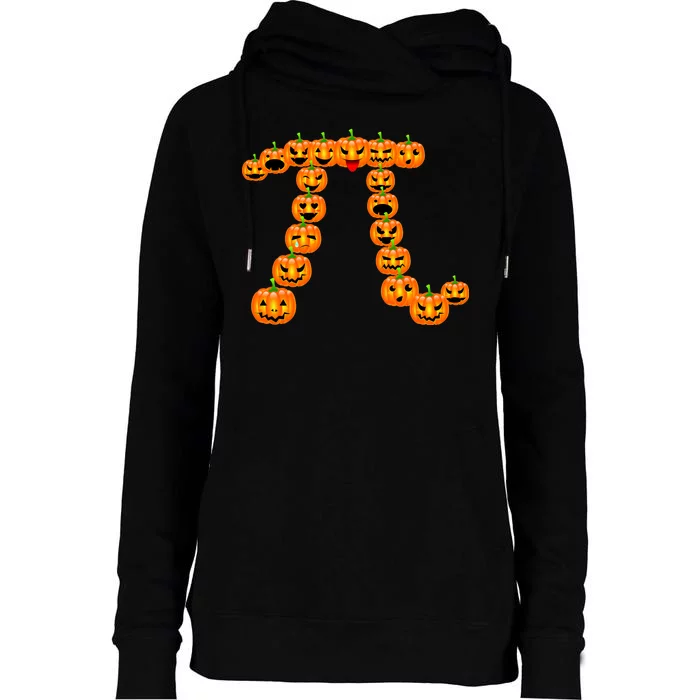 Pumpkin Pi Emoji's Halloween Math 3.14 Womens Funnel Neck Pullover Hood