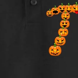 Pumpkin Pi Emoji's Halloween Math 3.14 Dry Zone Grid Performance Polo