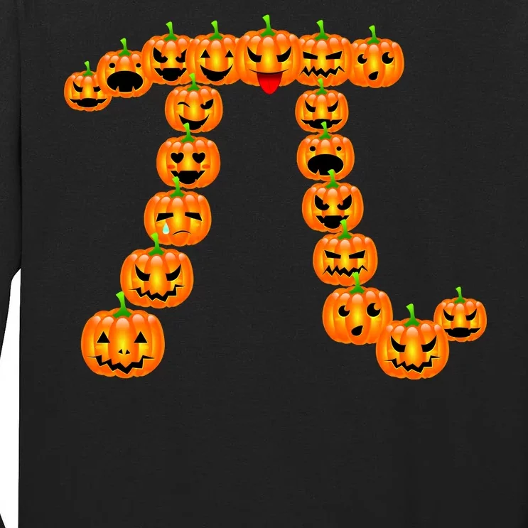 Pumpkin Pi Emoji's Halloween Math 3.14 Tall Long Sleeve T-Shirt