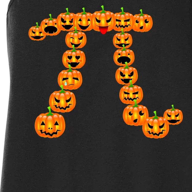 Pumpkin Pi Emoji's Halloween Math 3.14 Women's Racerback Tank