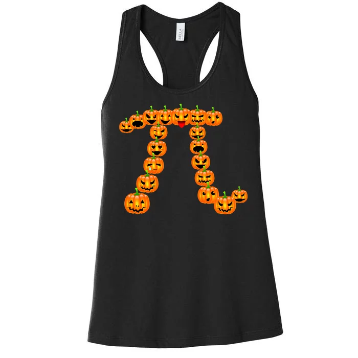 Pumpkin Pi Emoji's Halloween Math 3.14 Women's Racerback Tank