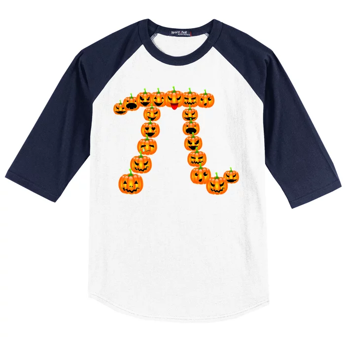 Pumpkin Pi Emoji's Halloween Math 3.14 Baseball Sleeve Shirt