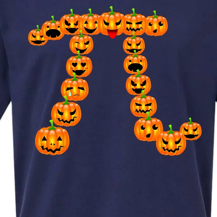 Pumpkin Pi Emoji's Halloween Math 3.14 Sueded Cloud Jersey T-Shirt