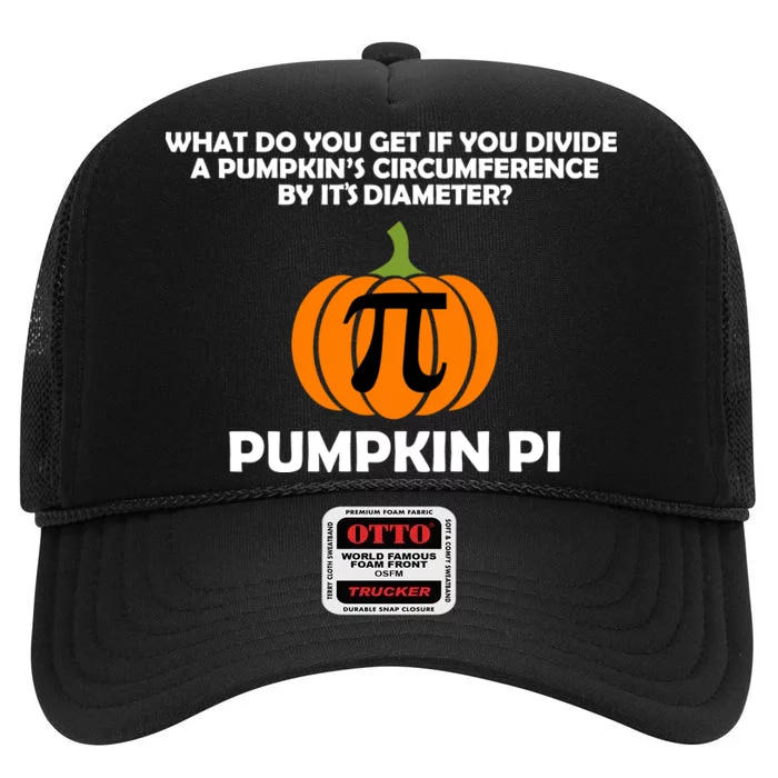 Pumpkin Pi Math Lovers High Crown Mesh Trucker Hat