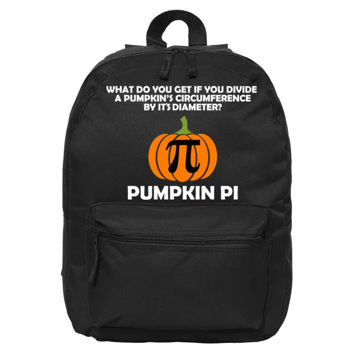 Pumpkin Pi Math Lovers 16 in Basic Backpack