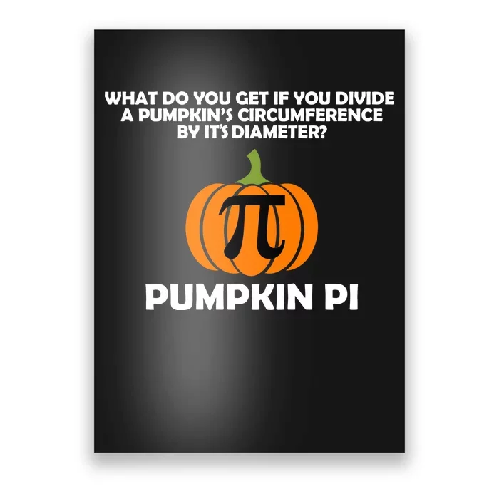 Pumpkin Pi Math Lovers Poster