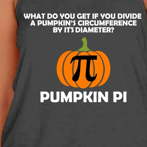 Pumpkin Pi Math Lovers Women's Knotted Racerback Tank