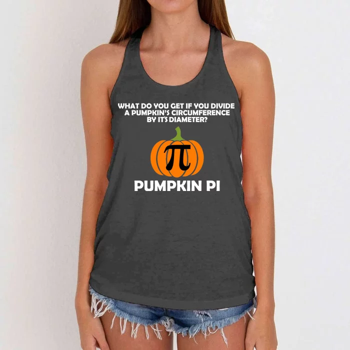 Pumpkin Pi Math Lovers Women's Knotted Racerback Tank