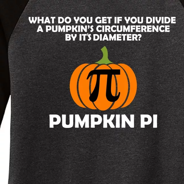 Pumpkin Pi Math Lovers Women's Tri-Blend 3/4-Sleeve Raglan Shirt