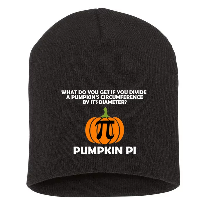 Pumpkin Pi Math Lovers Short Acrylic Beanie