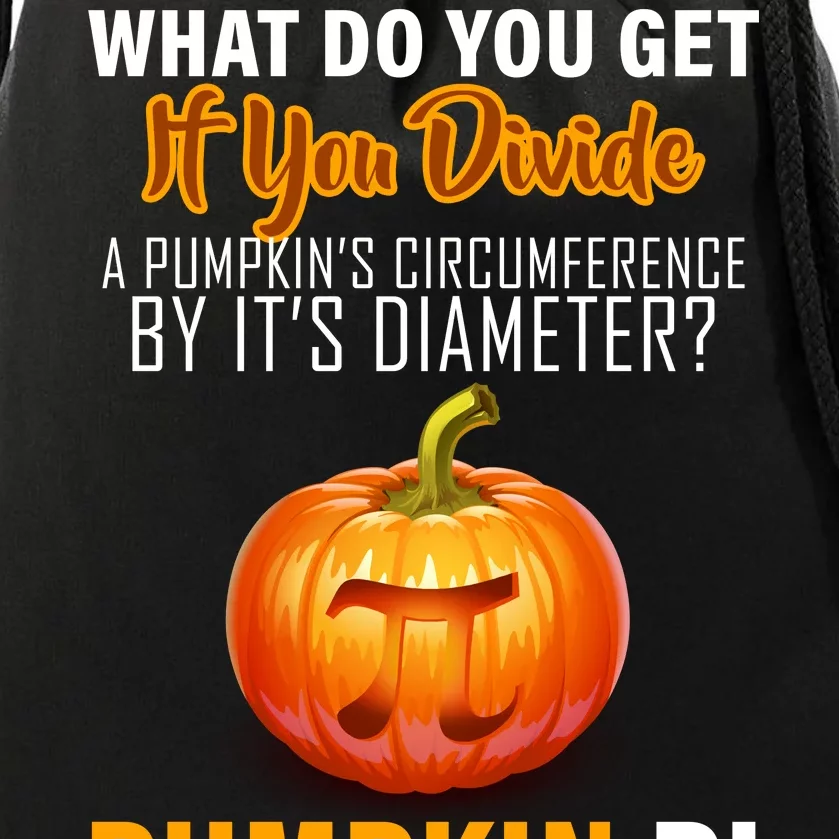 Pumpkin Pi Math Teacher Pun Drawstring Bag