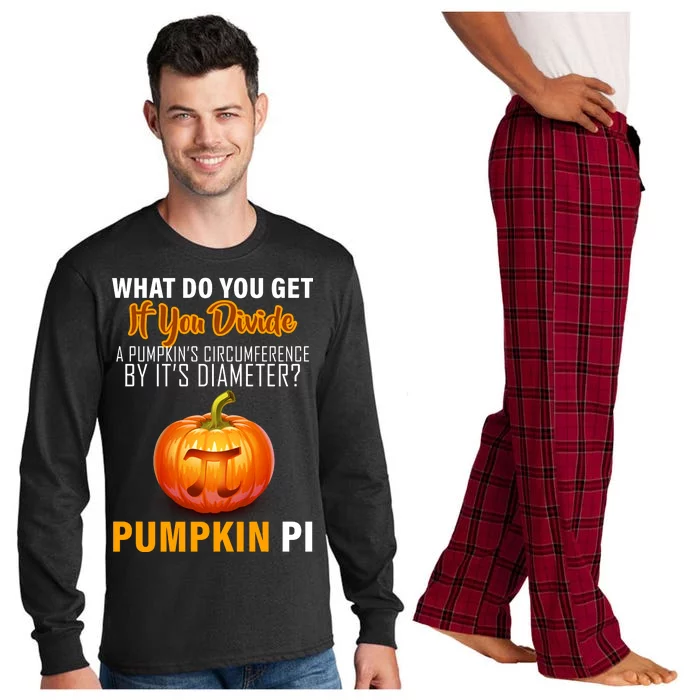 Pumpkin Pi Math Teacher Pun Long Sleeve Pajama Set