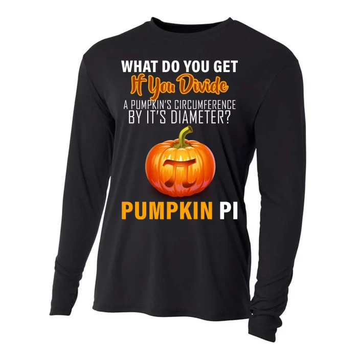 Pumpkin Pi Math Teacher Pun Cooling Performance Long Sleeve Crew