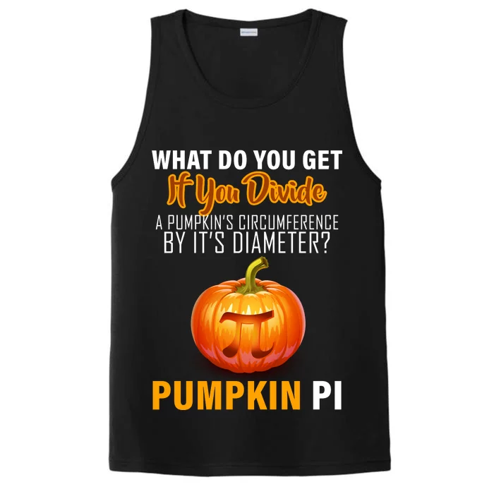 Pumpkin Pi Math Teacher Pun Performance Tank