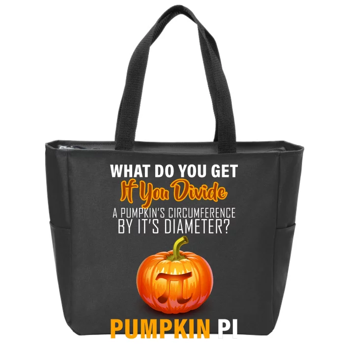 Pumpkin Pi Math Teacher Pun Zip Tote Bag