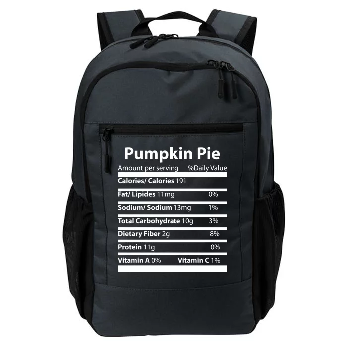 Pumpkin Pie Nutritional Facts Funny Thanksgiving Daily Commute Backpack