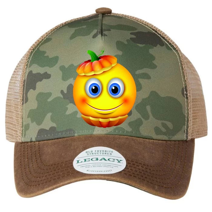 Pumpkin Smiley Emoji Legacy Tie Dye Trucker Hat