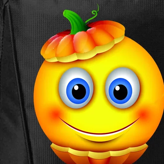 Pumpkin Smiley Emoji City Backpack