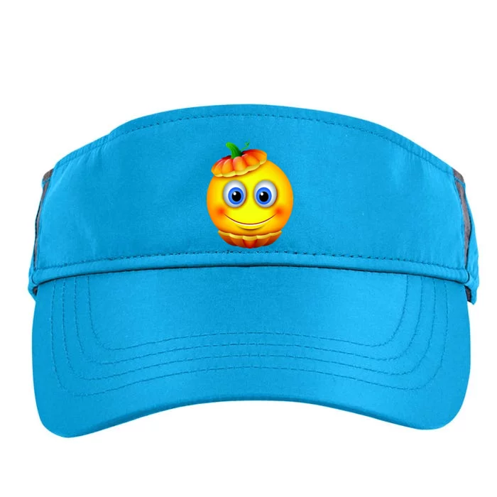 Pumpkin Smiley Emoji Adult Drive Performance Visor