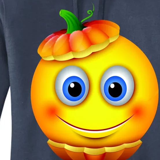 Pumpkin Smiley Emoji Women's Pullover Hoodie