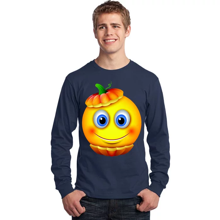 Pumpkin Smiley Emoji Tall Long Sleeve T-Shirt