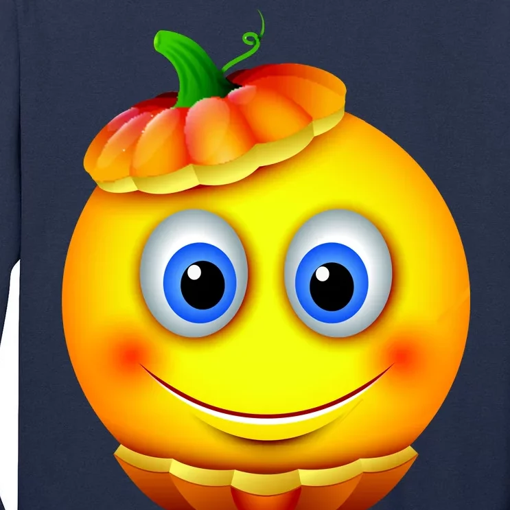 Pumpkin Smiley Emoji Tall Long Sleeve T-Shirt