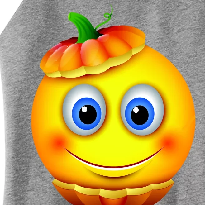 Pumpkin Smiley Emoji Women’s Perfect Tri Rocker Tank