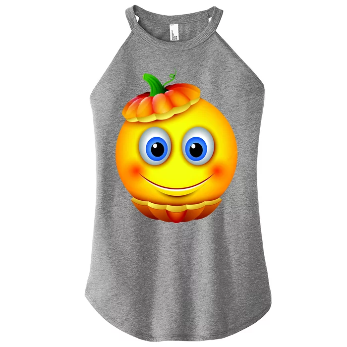 Pumpkin Smiley Emoji Women’s Perfect Tri Rocker Tank