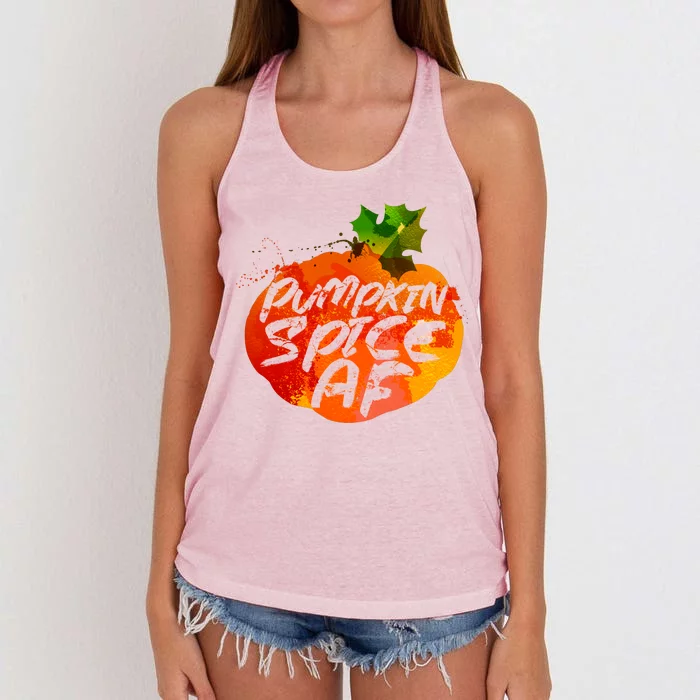 Pumpkin Spice AF Women's Knotted Racerback Tank