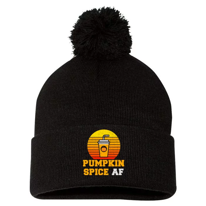 Pumpkin Spice AF1 Pom Pom 12in Knit Beanie