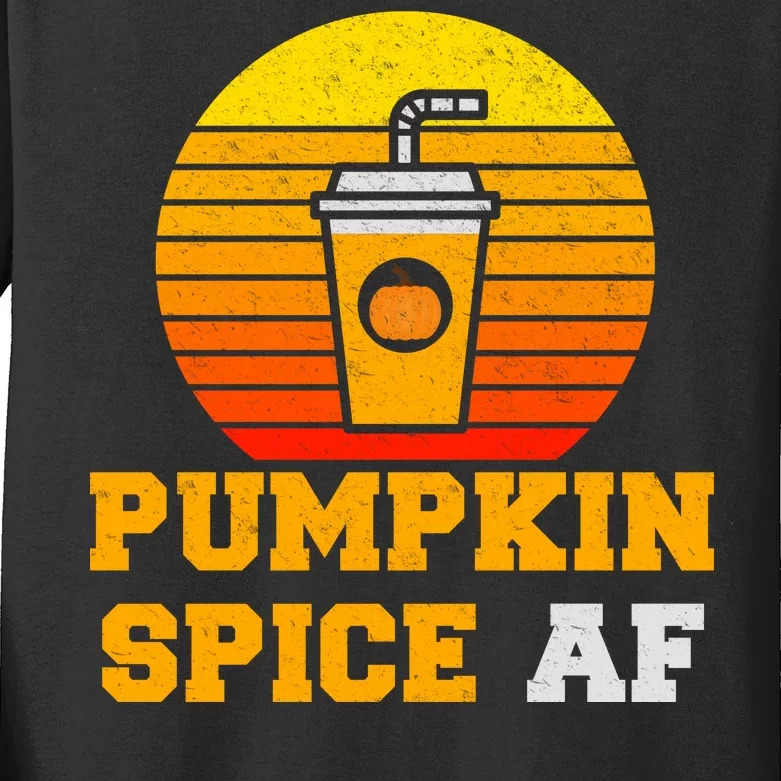 Pumpkin Spice AF1 Kids Long Sleeve Shirt