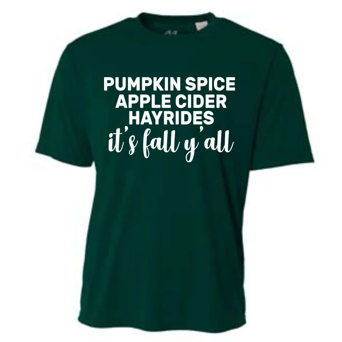 Pumpkin Spice It's Fall Y'all Cooling Performance Crew T-Shirt