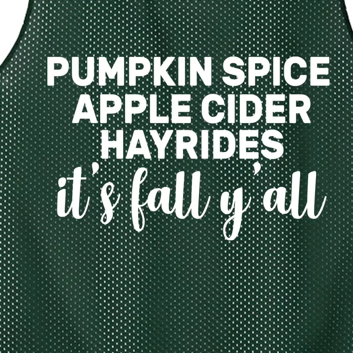 Pumpkin Spice It's Fall Y'all Mesh Reversible Basketball Jersey Tank