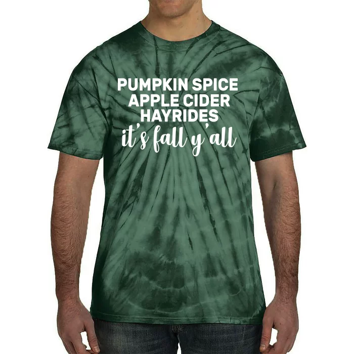 Pumpkin Spice It's Fall Y'all Tie-Dye T-Shirt