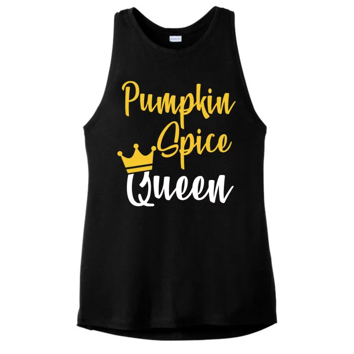 Pumpkin Spice Queen Ladies Tri-Blend Wicking Tank