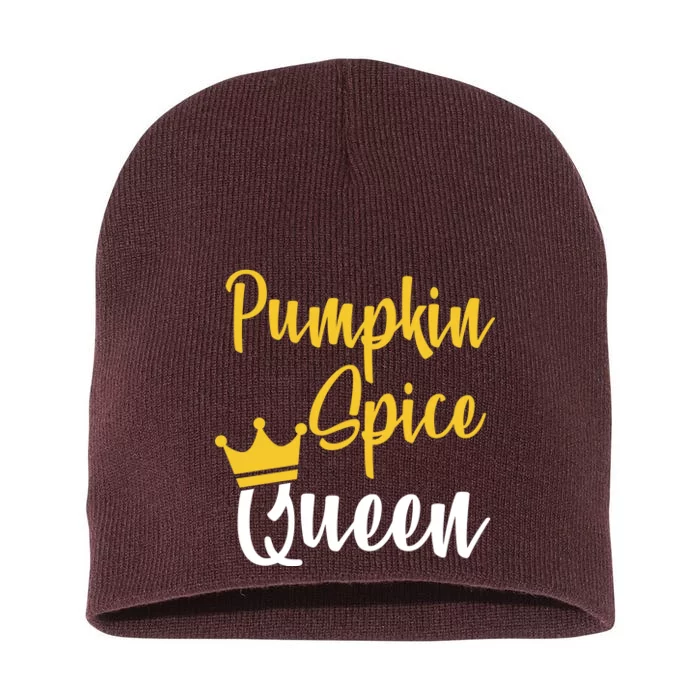 Pumpkin Spice Queen Short Acrylic Beanie