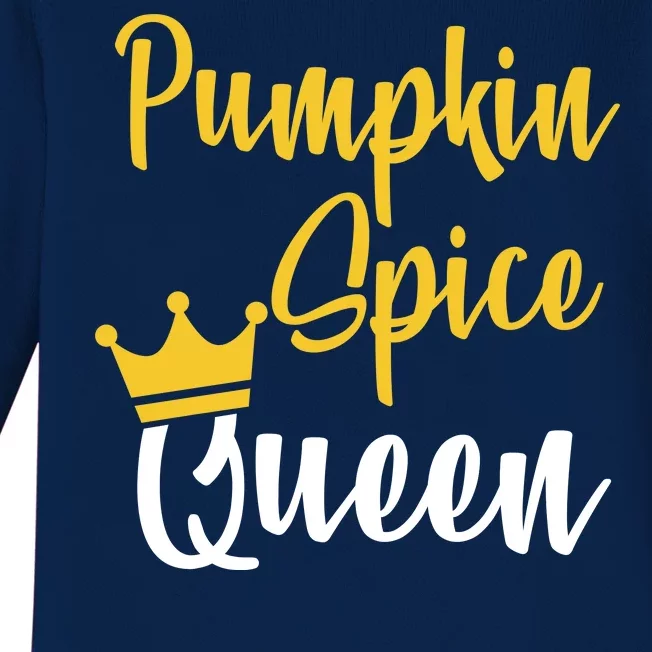 Pumpkin Spice Queen Baby Long Sleeve Bodysuit