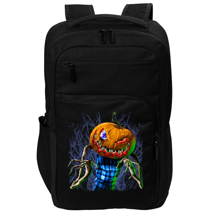 Pumpkinhead Scarecrow Halloween Impact Tech Backpack