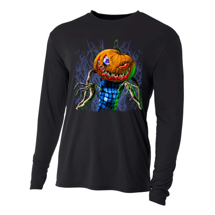 Pumpkinhead Scarecrow Halloween Cooling Performance Long Sleeve Crew