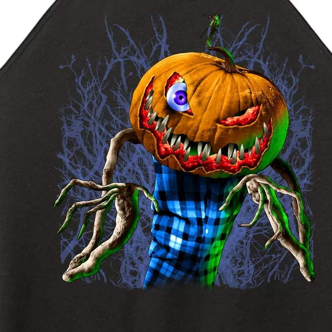 Pumpkinhead Scarecrow Halloween Women’s Perfect Tri Rocker Tank