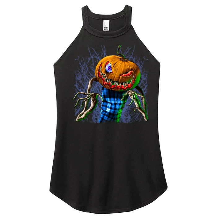 Pumpkinhead Scarecrow Halloween Women’s Perfect Tri Rocker Tank