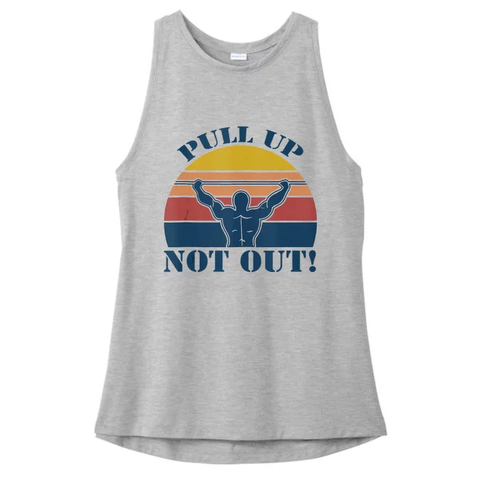 Pull Up Not Out WEIGHT LIFTING Ladies Tri-Blend Wicking Tank