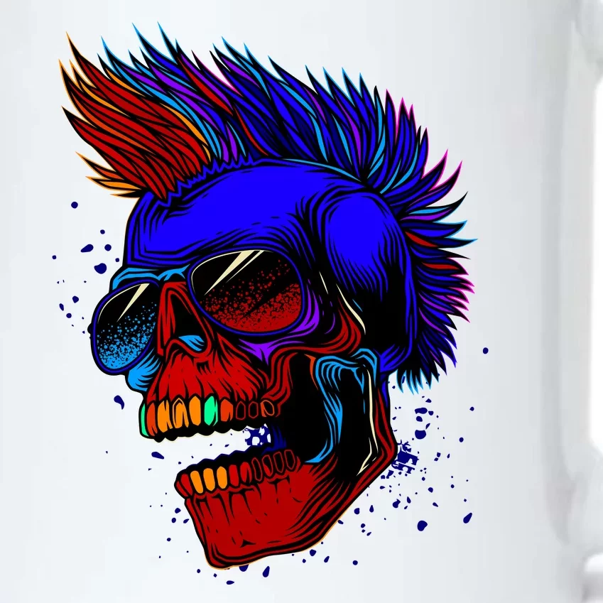 Punk Rock Neon Skull Head Black Color Changing Mug