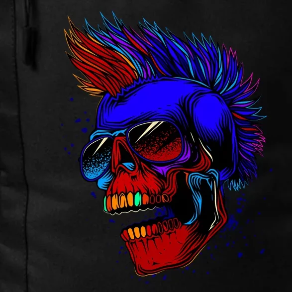 Punk Rock Neon Skull Head Daily Commute Backpack