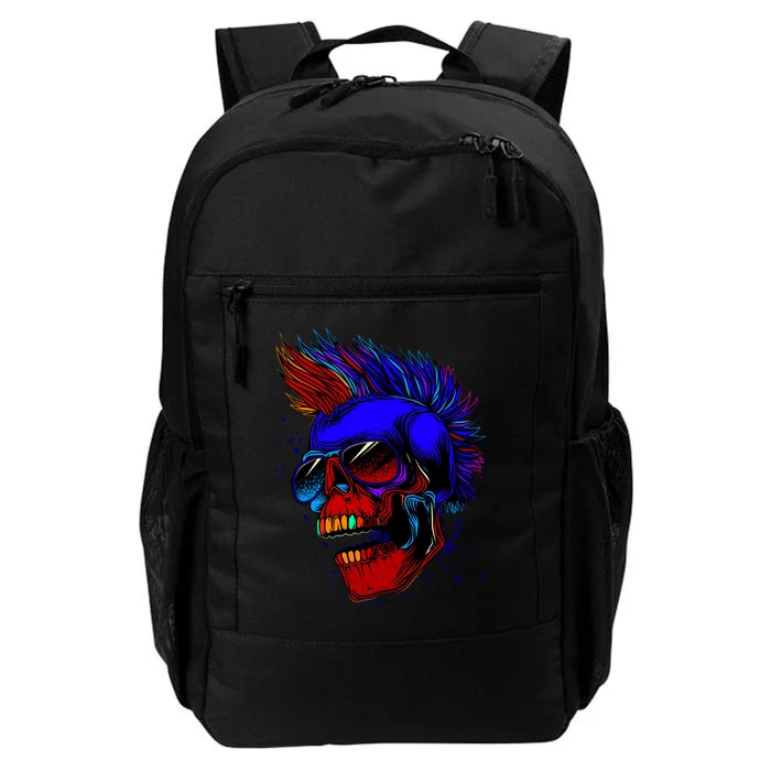 Punk Rock Neon Skull Head Daily Commute Backpack