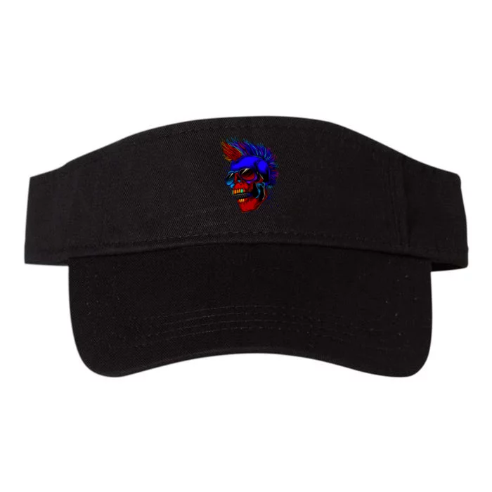 Punk Rock Neon Skull Head Valucap Bio-Washed Visor