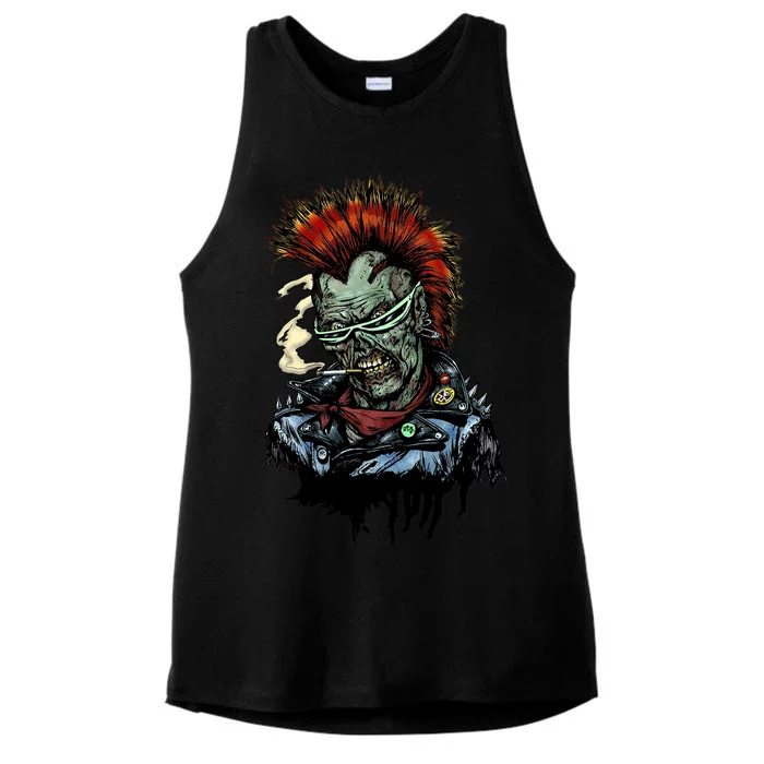 Punk Zombie Ladies Tri-Blend Wicking Tank